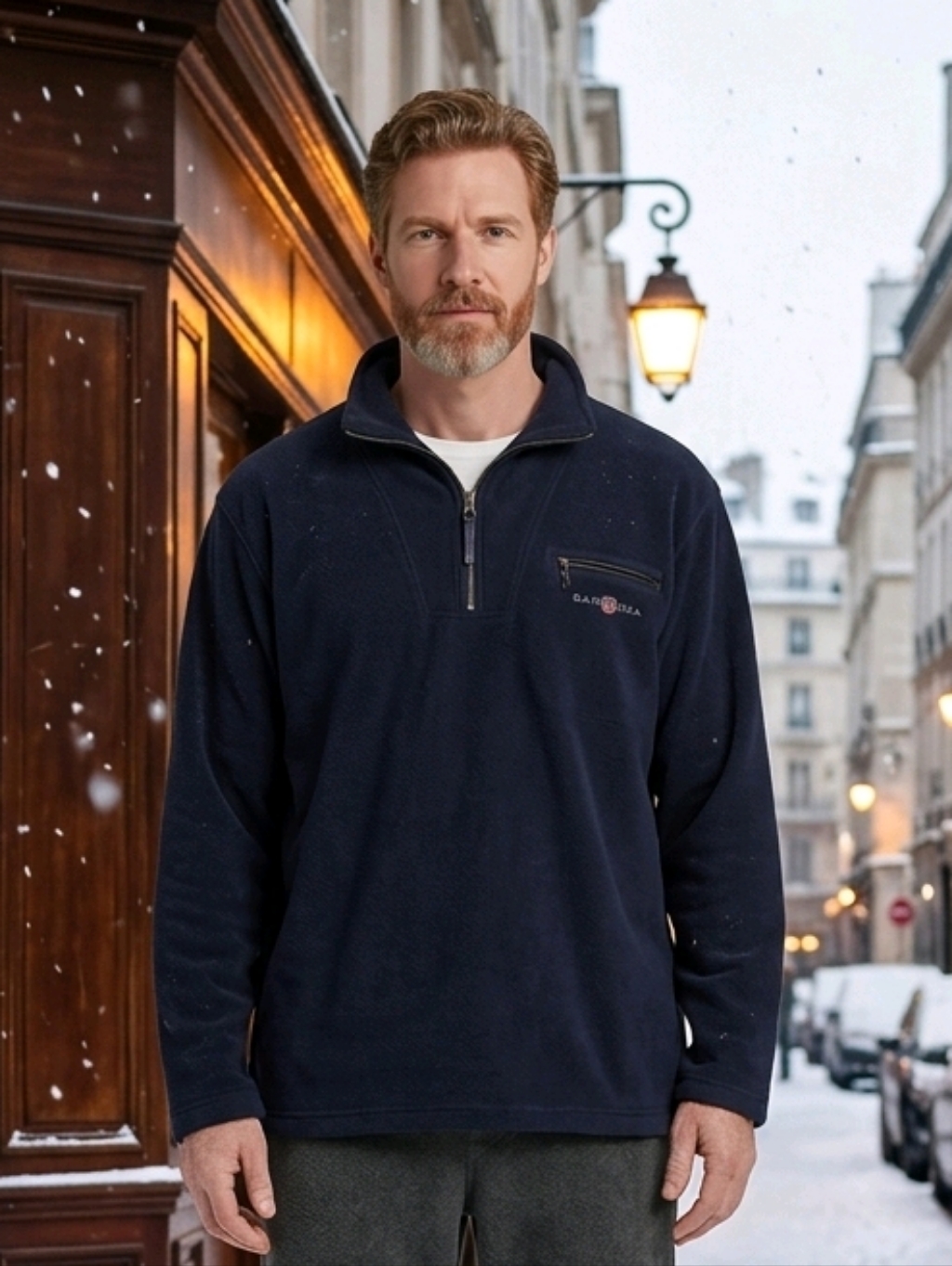 Gant Dark Blue Zip 3/4" Zip Sweat